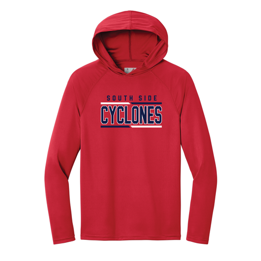 South Side Cyclones A4 Cooling Performance Long Sleeve Hooded Tee - A4N3409