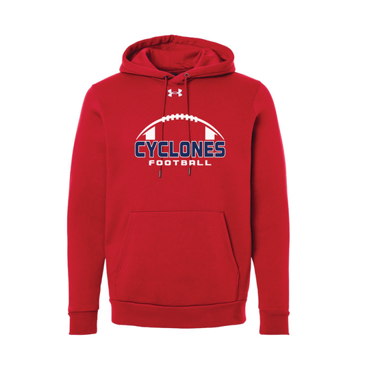 Cyclones Football Under Armour Men's Team Icon Fleece Hooded Sweatshirt - 6014161