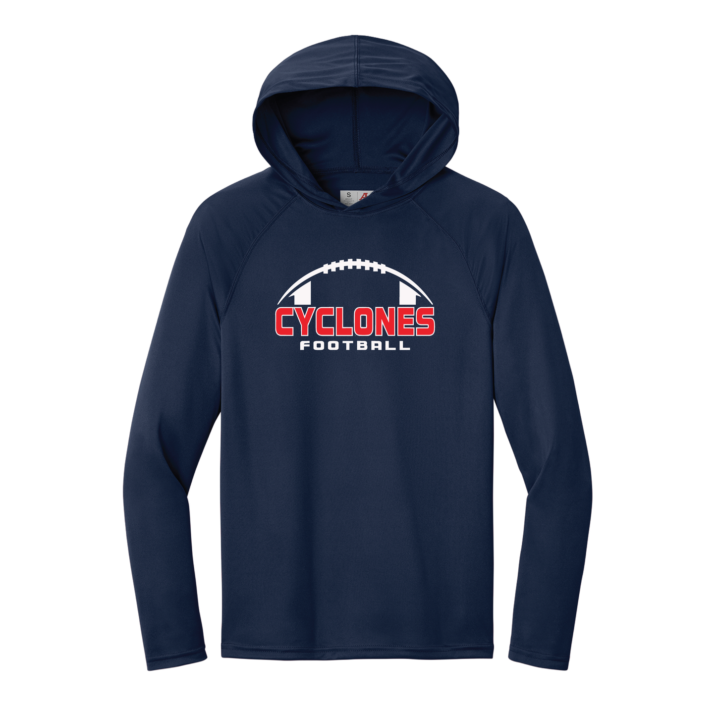 Cyclone Football A4 Cooling Performance Long Sleeve Hooded Tee