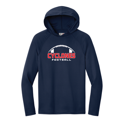 Cyclone Football A4 Cooling Performance Long Sleeve Hooded Tee